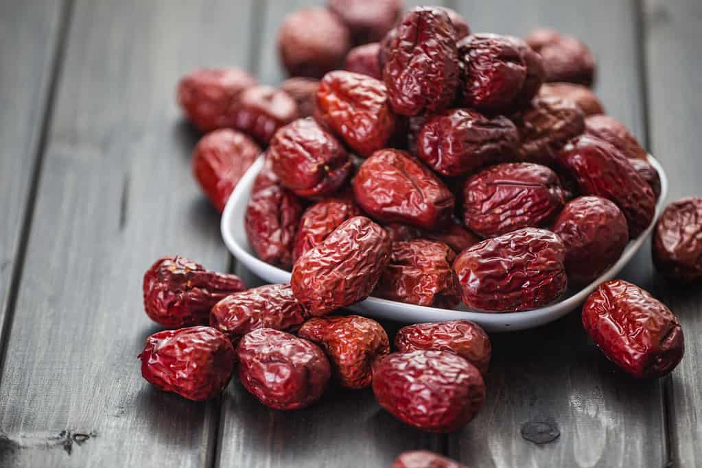Dried red date or Chinese jujube.
