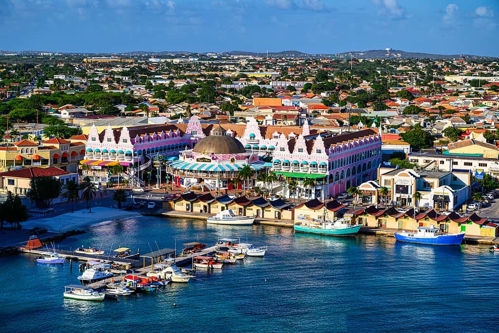 A view of Oranjestad's waterfront