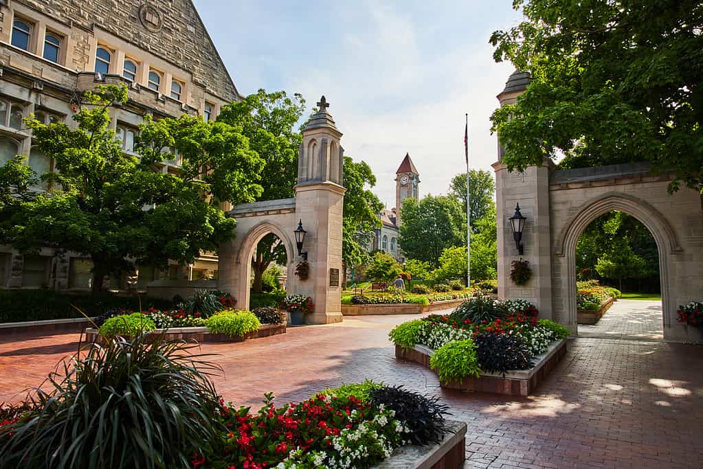Bloomington Indiana University entrance to college campus