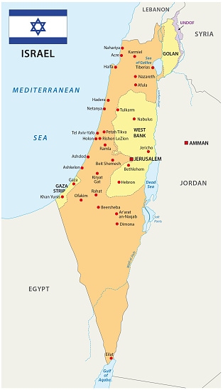 Israel borders Egypt's Sinai Peninsula.