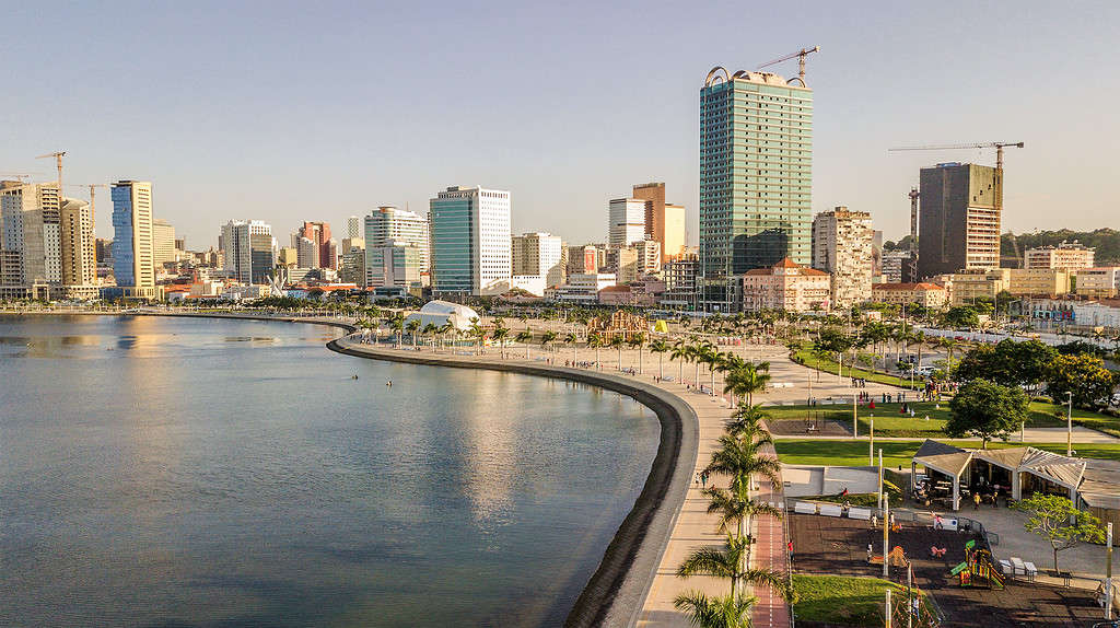 Luanda City Seaside from Sky