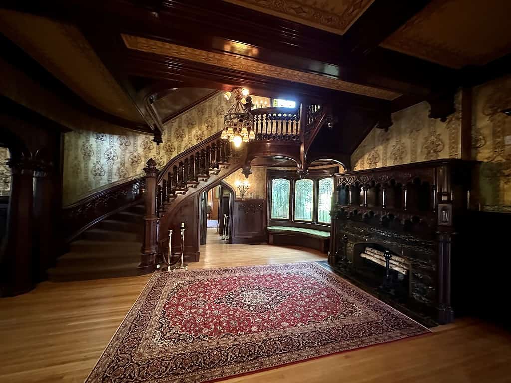 Joslyn Castle, the reception hall and staircase