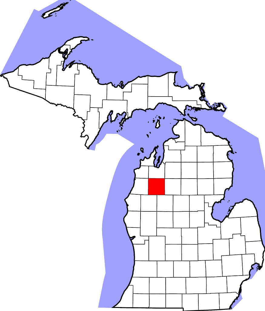 Wexford County, Michigan map