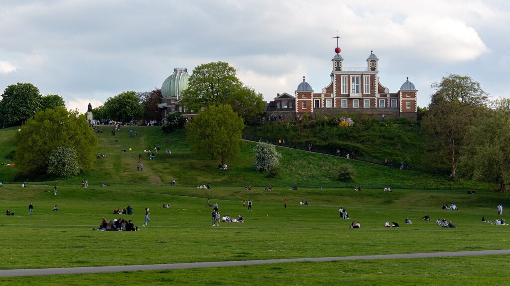 The royal Observatory as seen from Greenwich Park in London, England