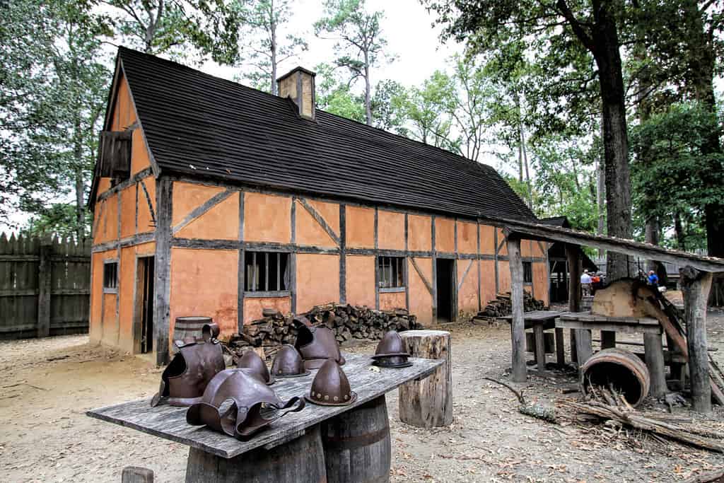 Jamestown Virginia Historical Building and Armour