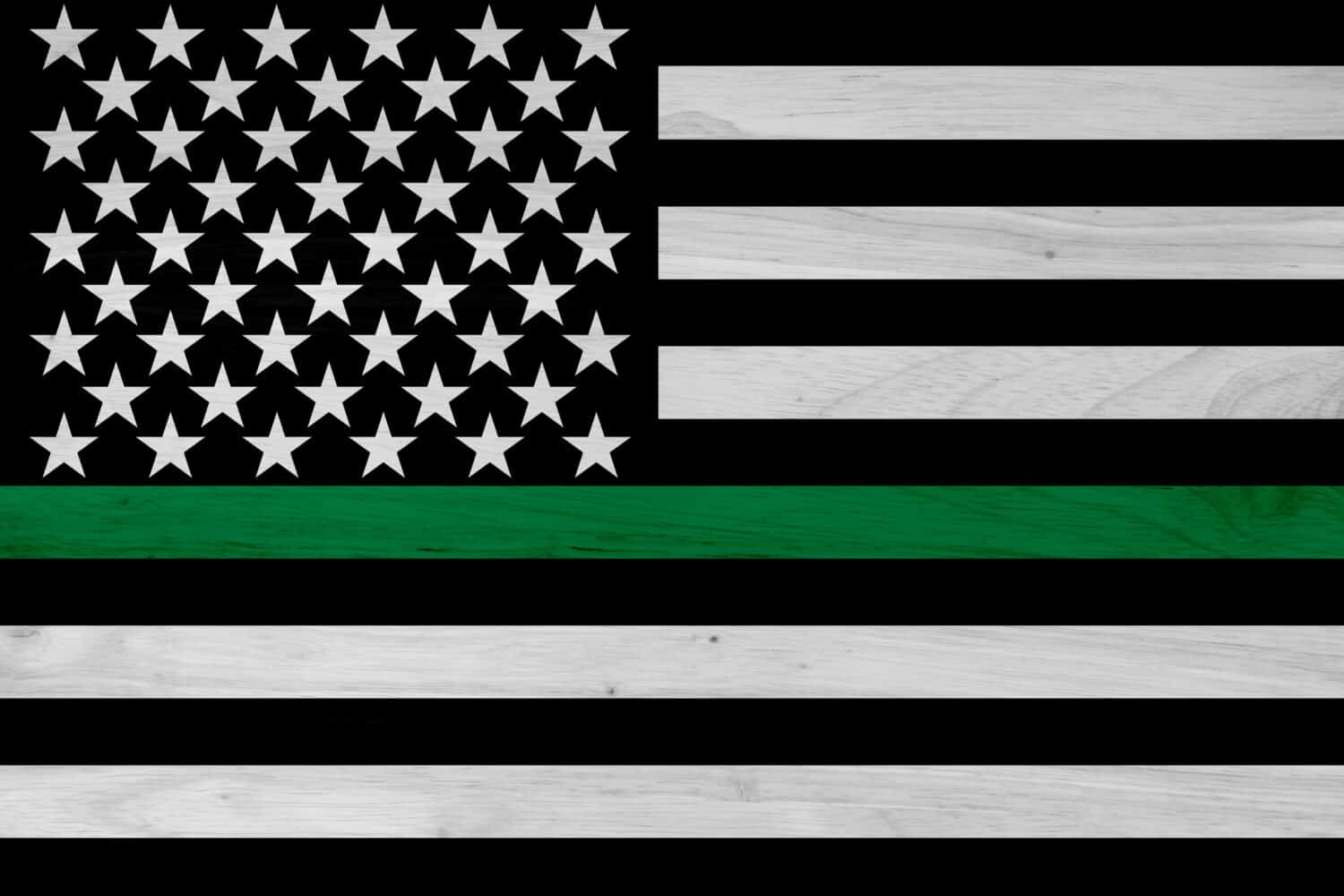 American thin green line flag for your support of of border patrol and other federal agents