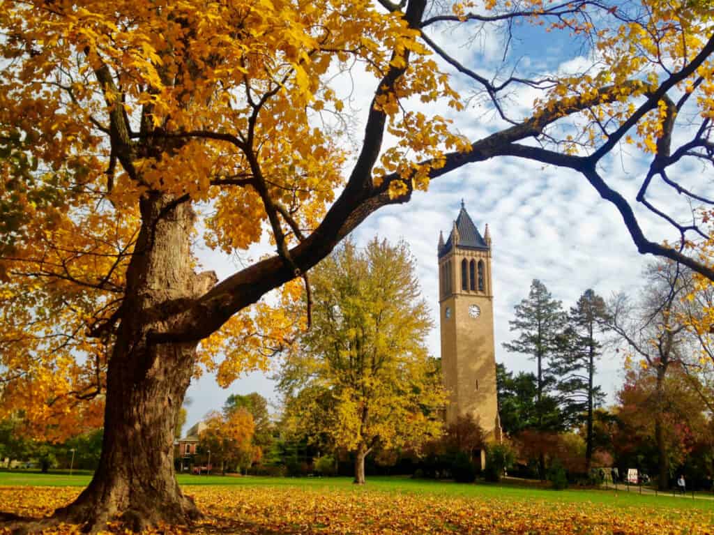 The Central Campus of Iowa State University in the fall