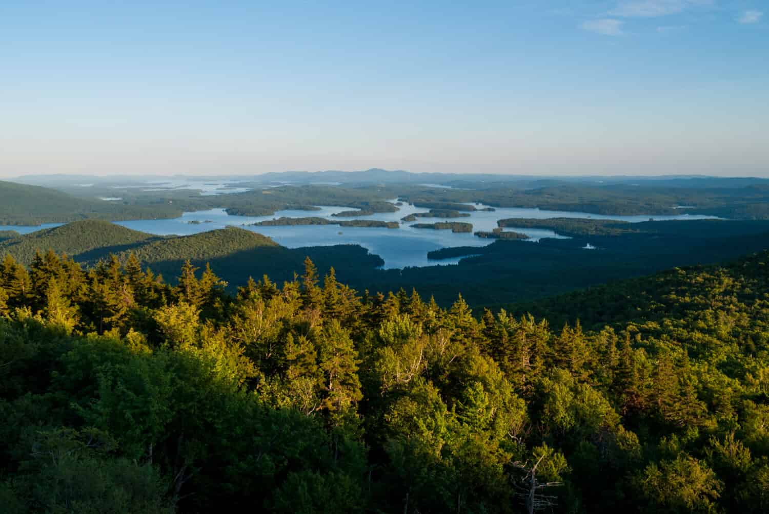 Scenic view of the lakes region of New Hampshire