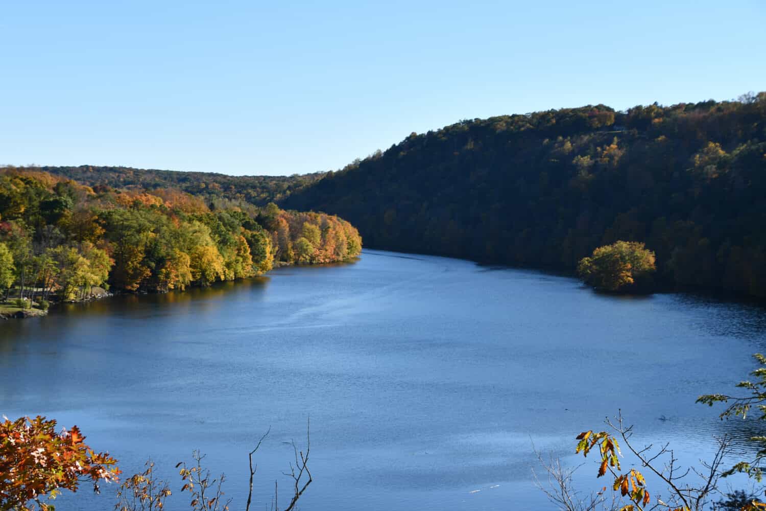View of Lake Lillinonah from Lovers Leap State Park in New Milford, Connecticut