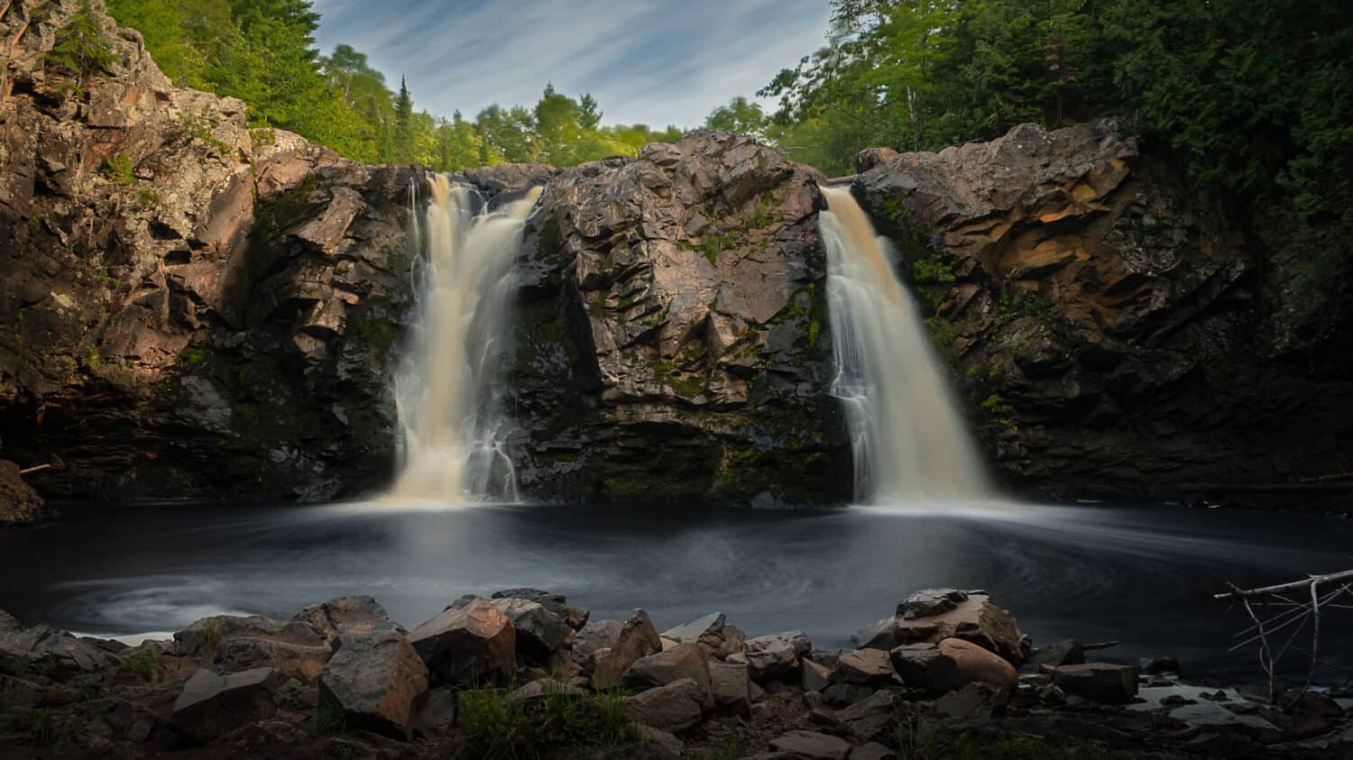 Photo of the lower falls at Pattison state park.