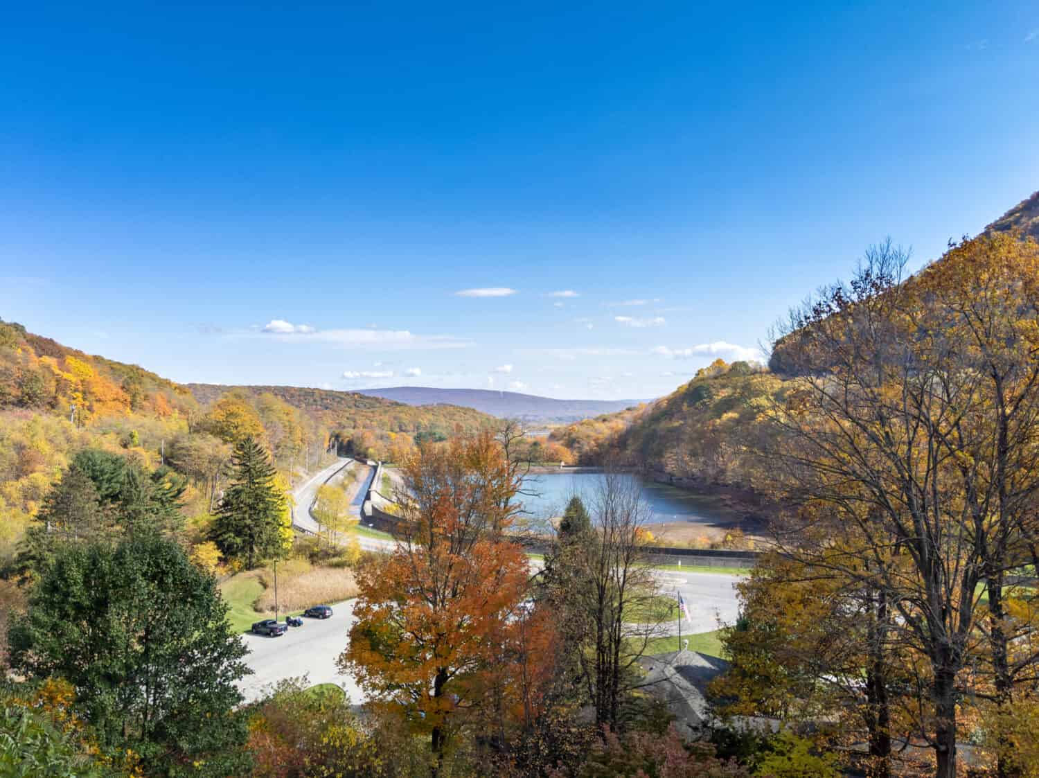A view east from the Horseshoe Curve