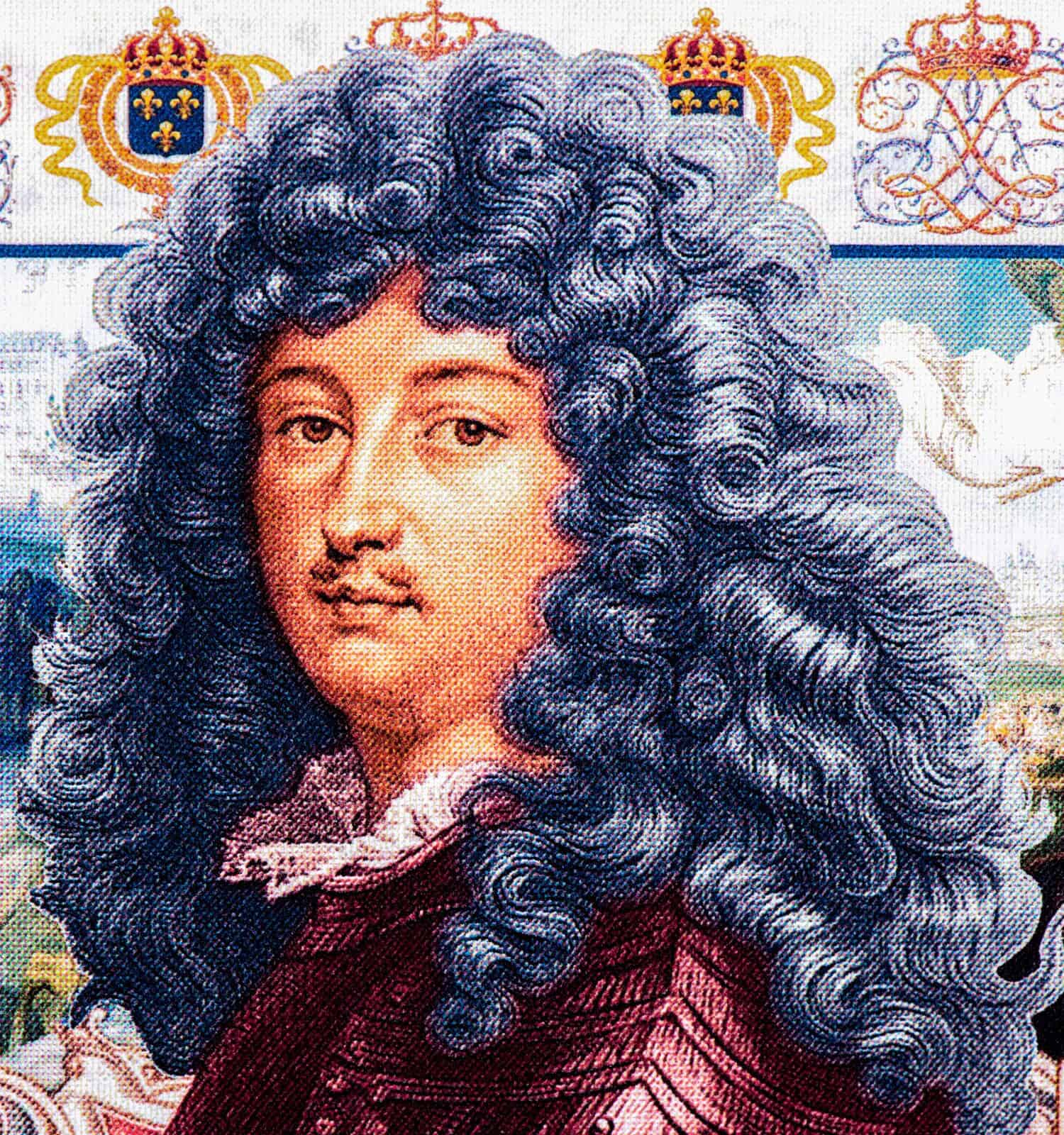 King Louis XIV, Portrait from Kamberra 50 Numismas, 2018 Banknotes.