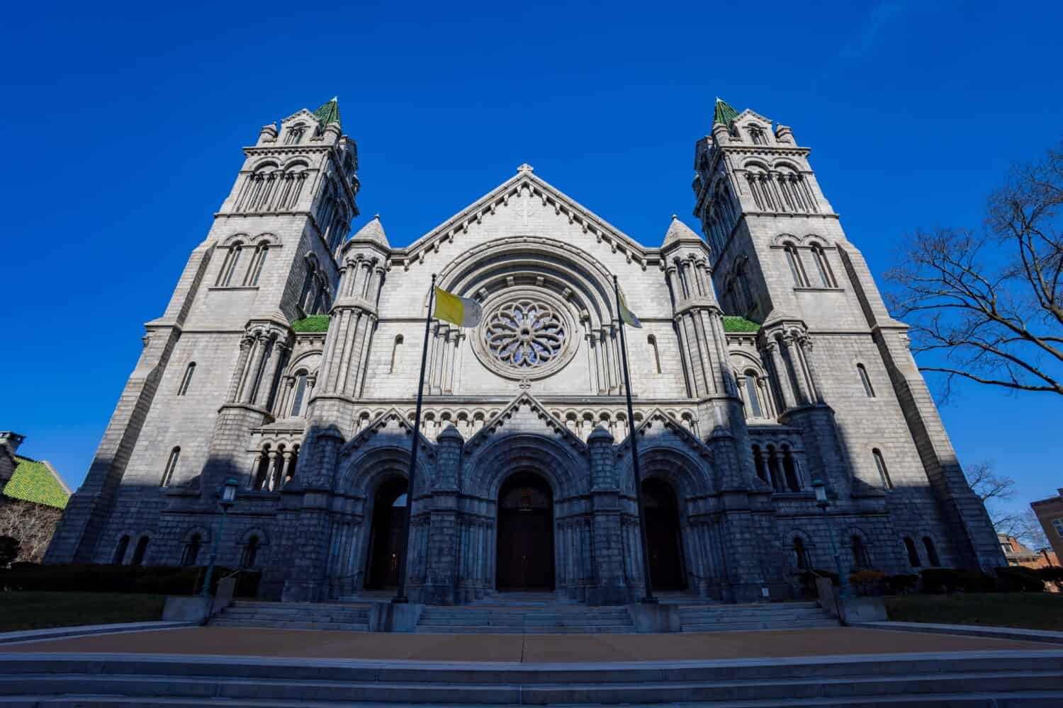 Sunny view of the Cathedral Basilica of Saint Louis at Missouri