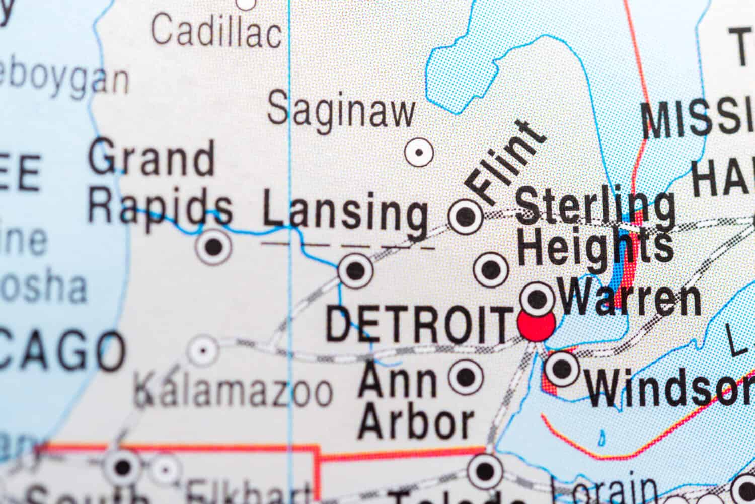 Map view of Sterling Heights