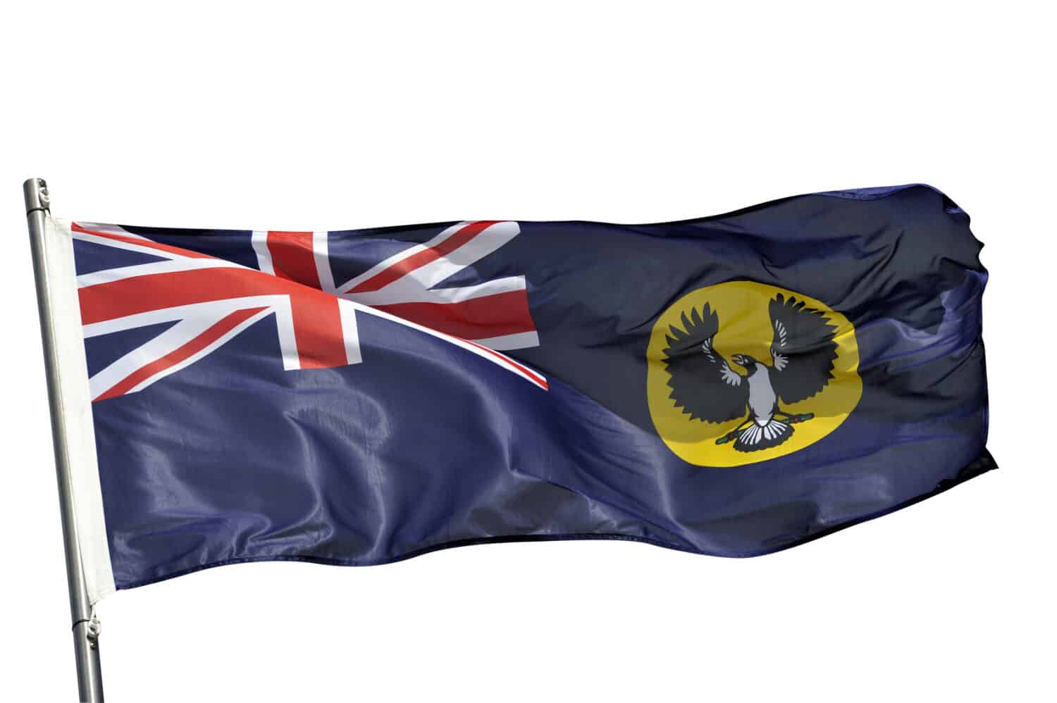 South Australian flag with magpie emblem