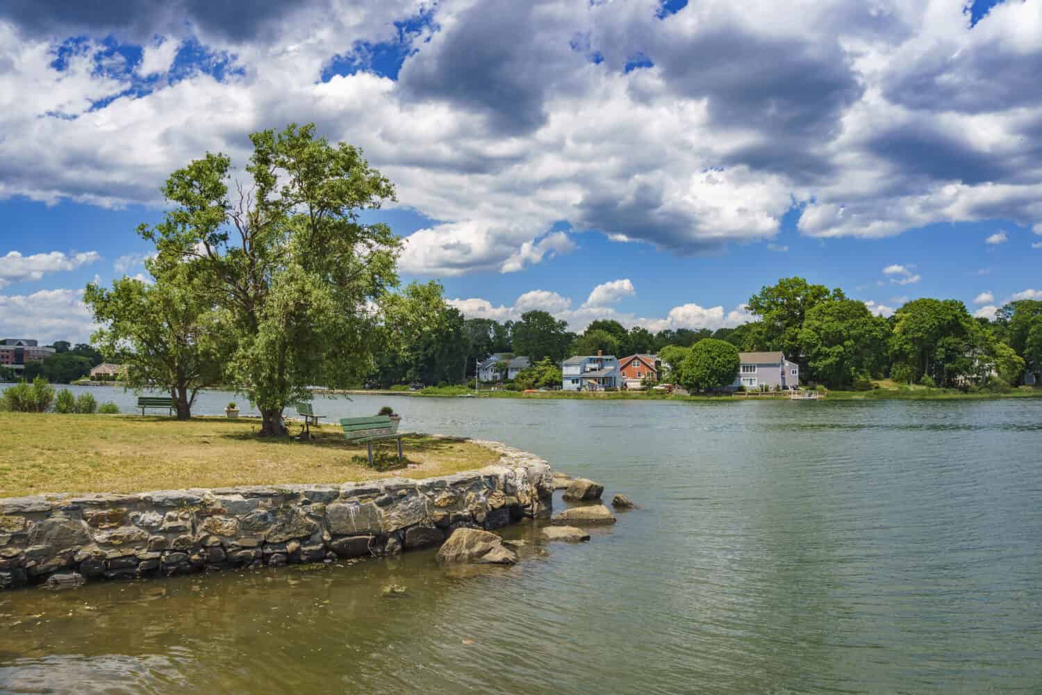 The wonderful Cove Island Park at Stamford, a city in Fairfield County, Connecticut, United States of America.