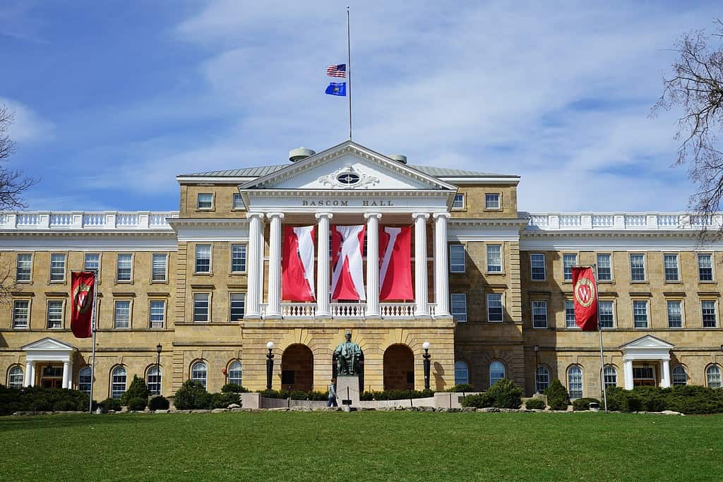 Bascom Hall, the main administrative building on the campus of the University of Wisconsin Madison