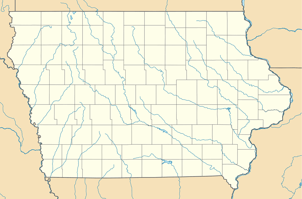 Iowa map outline