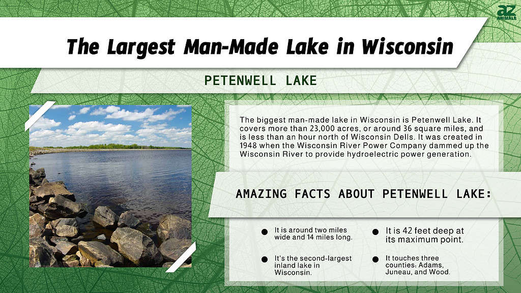 Infographic of the Largest Man-Made Lake in Wisconsin