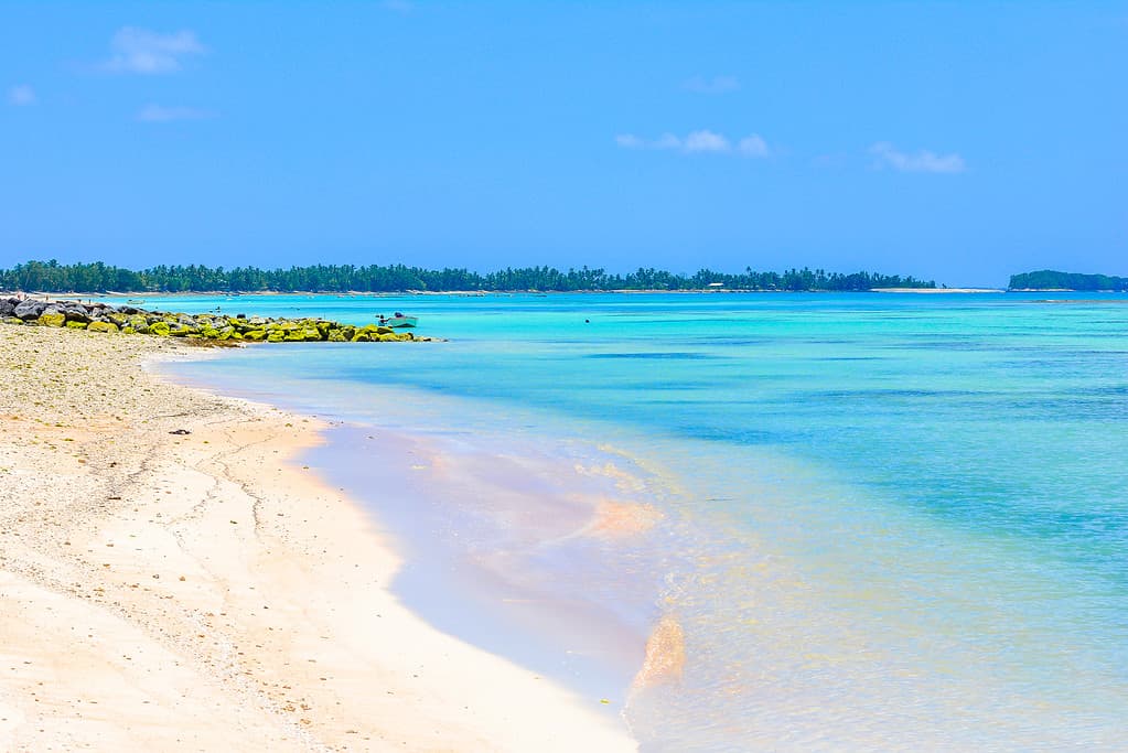 Beach on Tuvalu island