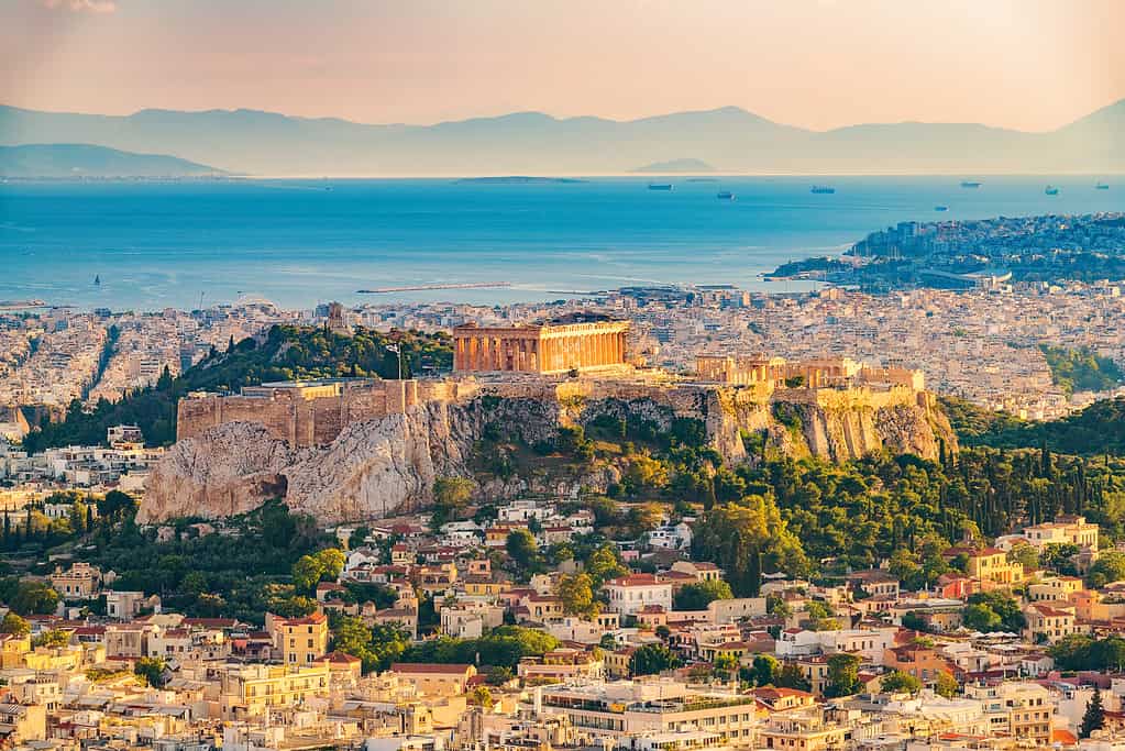 Aerial view on Athens, Greece