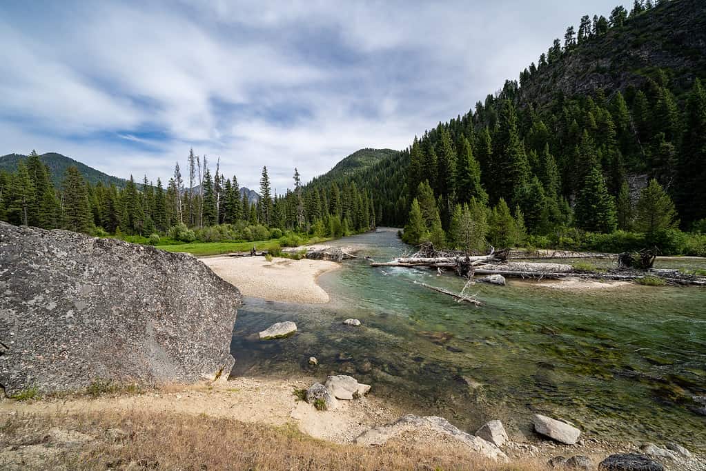 Tributary of the Payette River in Grandjean Idaho, at the Sacajawea Hot Springs