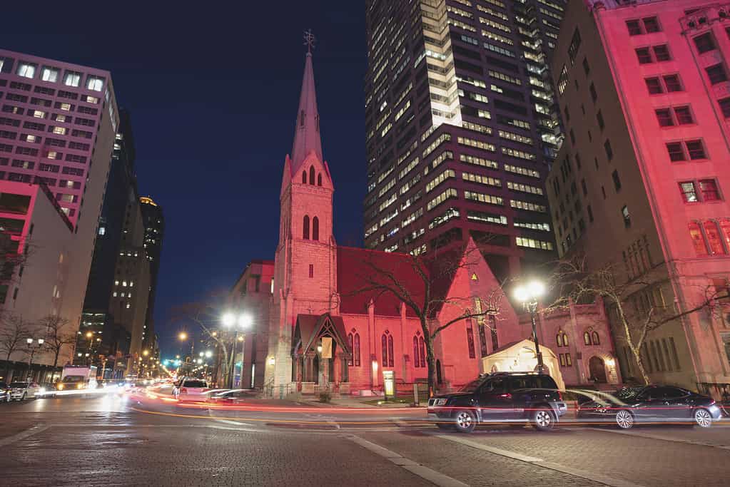 Christ Church Cathedral in Indianapolis. Indianapolis, Indiana, USA.