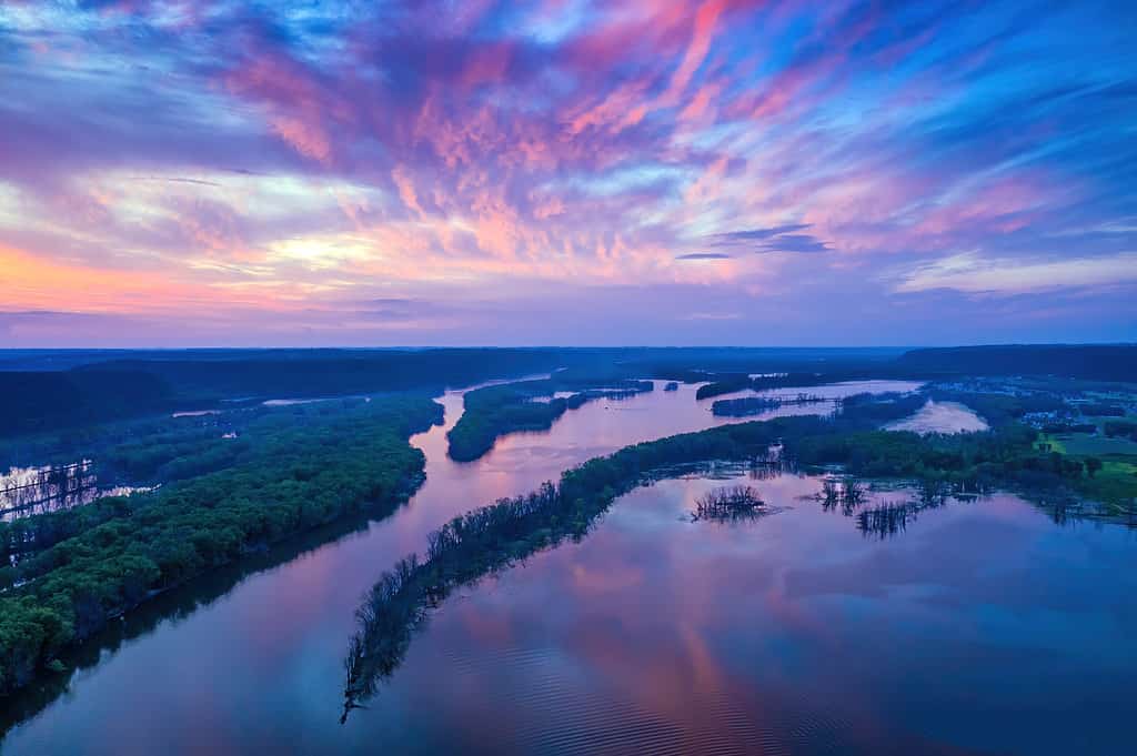 Mississippi River, Iowa, River, Wisconsin, Landscape - Scenery