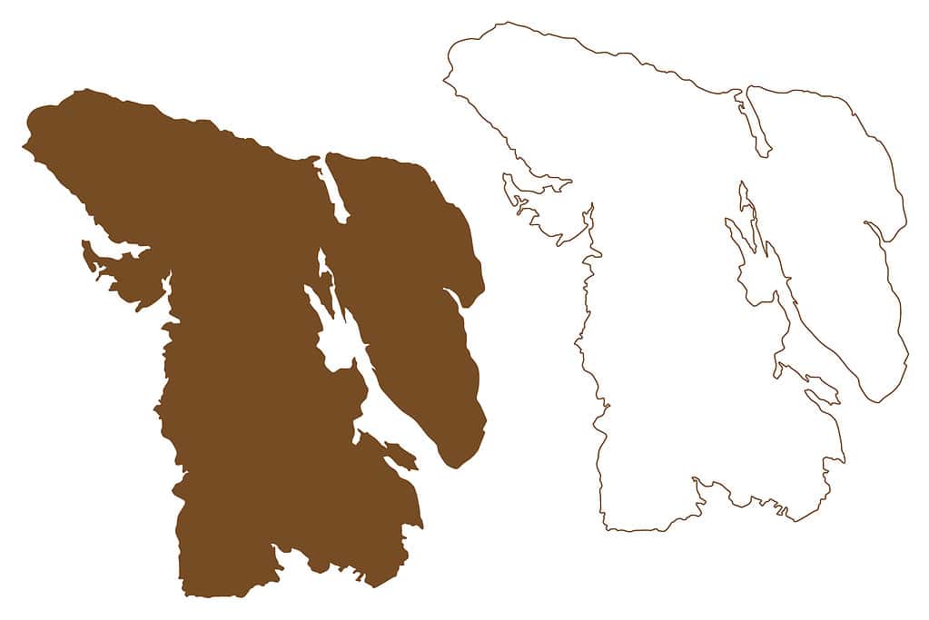 Kupreanof island (United States of America, North America, Alaska, US, USA, Alexander Archipelago) map vector illustration, scribble sketch Kupreanof map