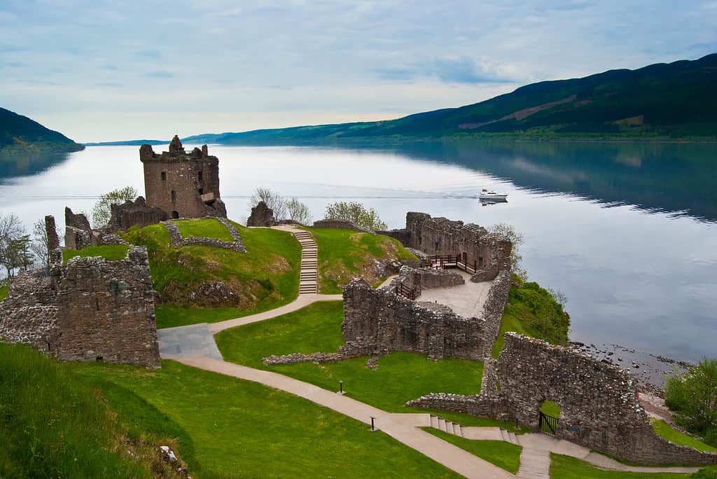 View of Urquhart Castle on a nice day
