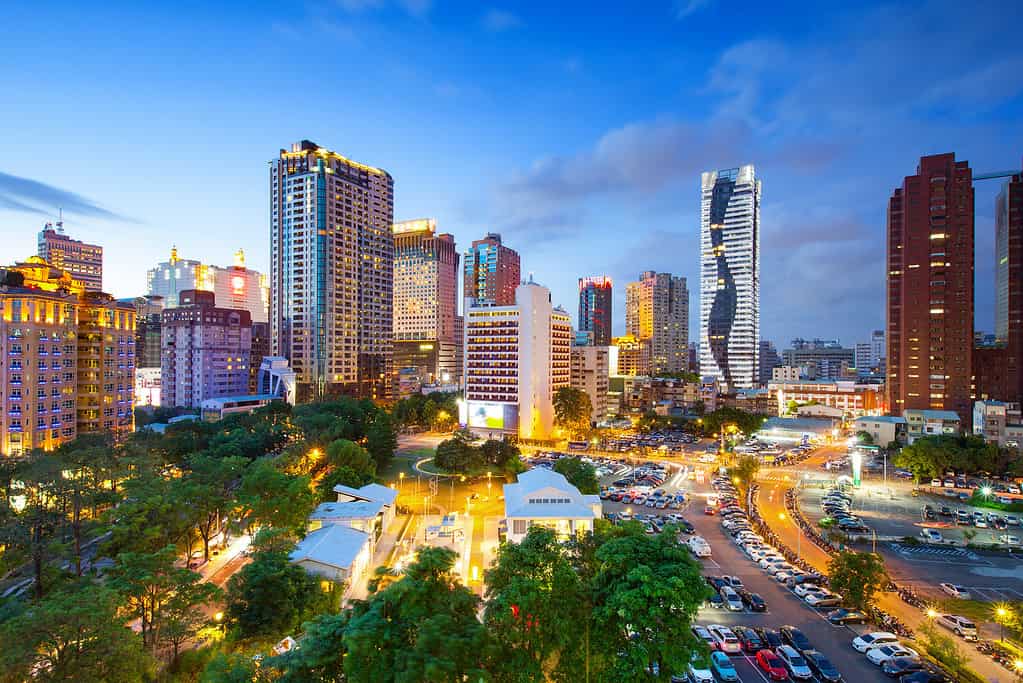 night scene of Taichung, Taiwan