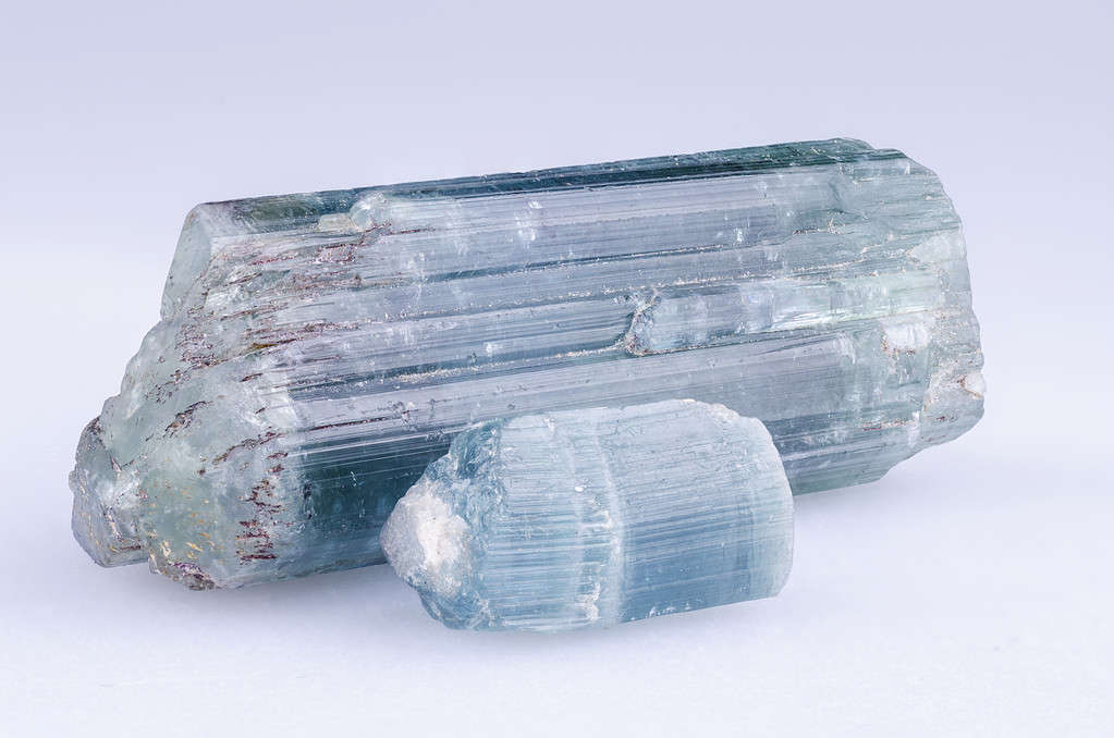 Indicolite crystals