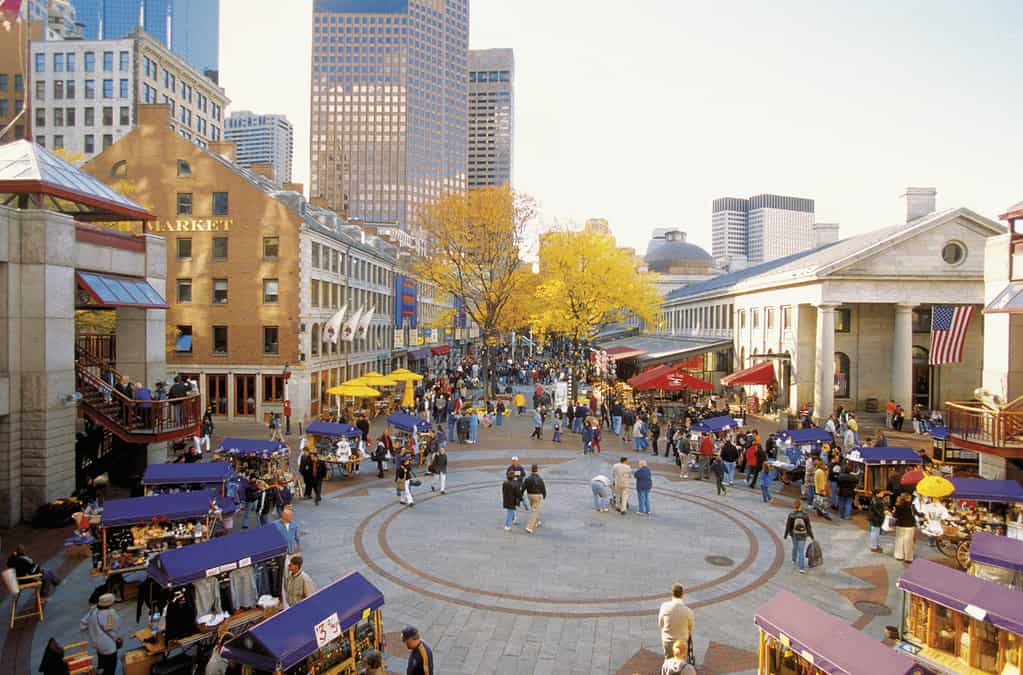 Quincy Market in Boston, Massachusetts, USA