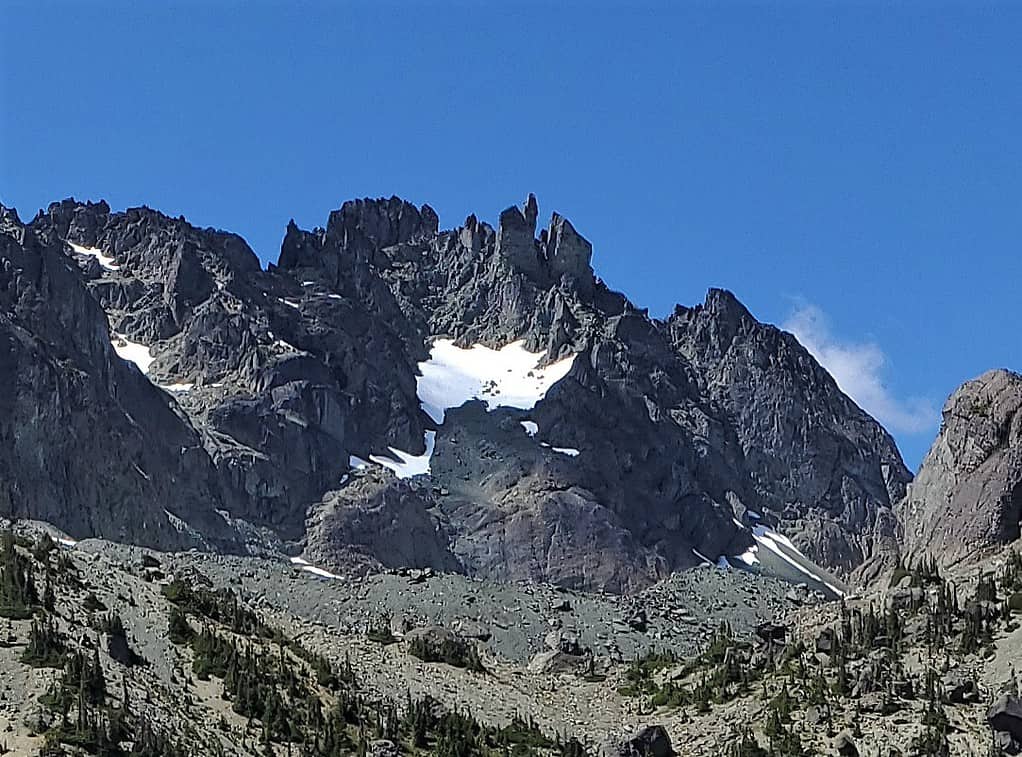 Mount Johnson Sweat Spire peak in the Olympic Mountains