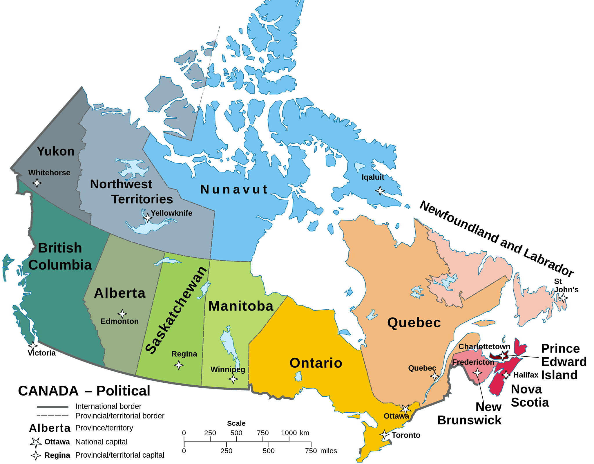Part canada. Административное деление Канады карта. Канада 10 провинций и 3 территории. Провинции и территории Канады на карте. Штаты Канады на карте.