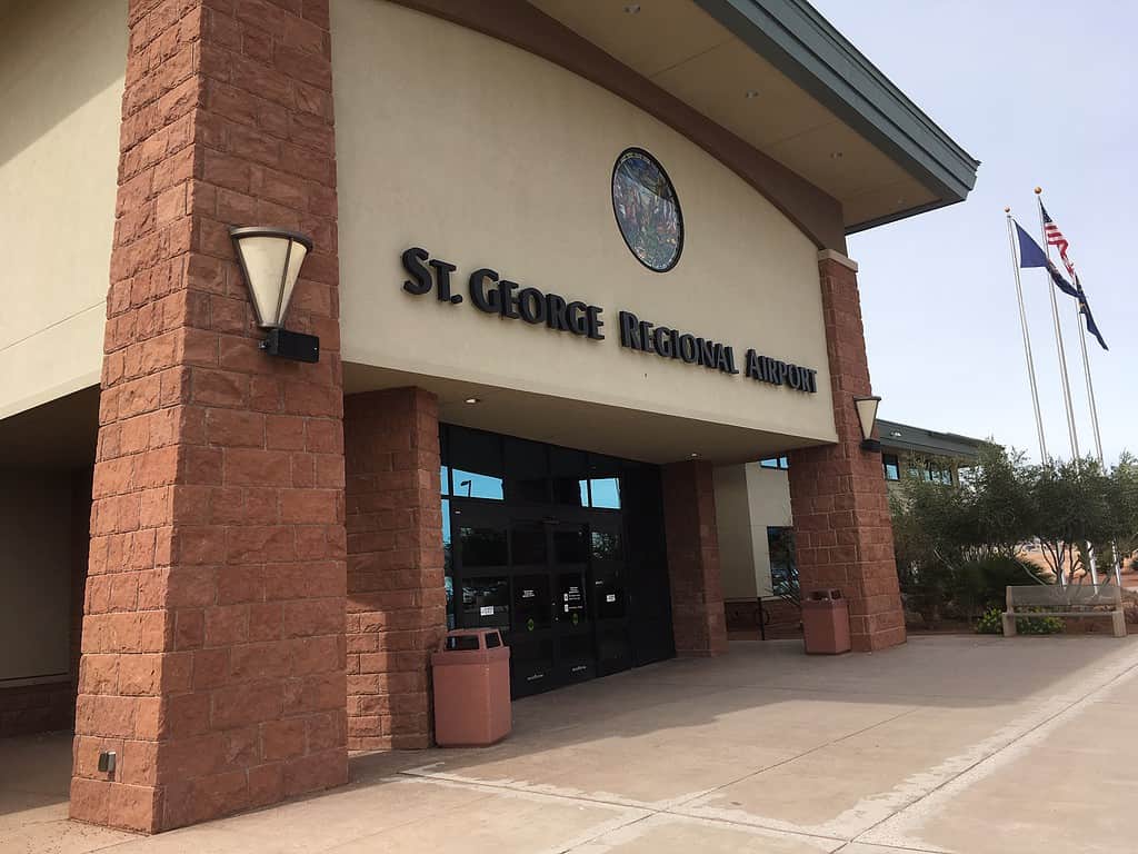 Entrance to St. George Regional Airport in Utah.