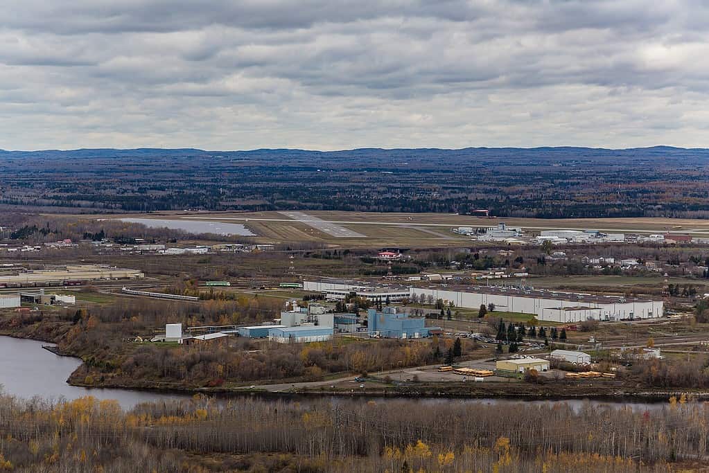aerial view of Thunder Bay International Airport 