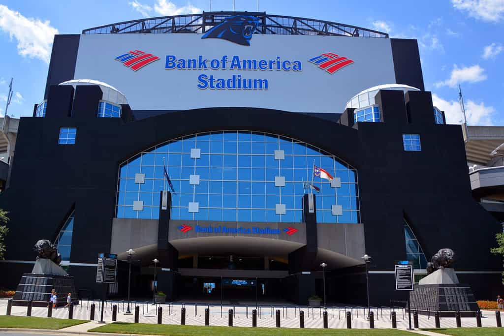 CHARLOTTE NC USA JUNE 20 2016: Bank of America Stadium: One of the things North Carolina is known for.