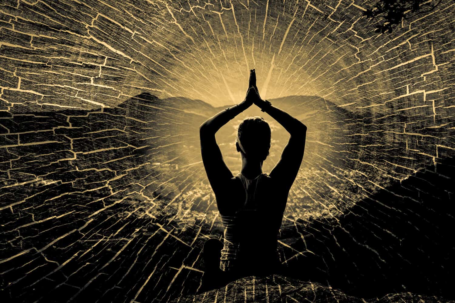 symbol of enlightment during yoga meditation