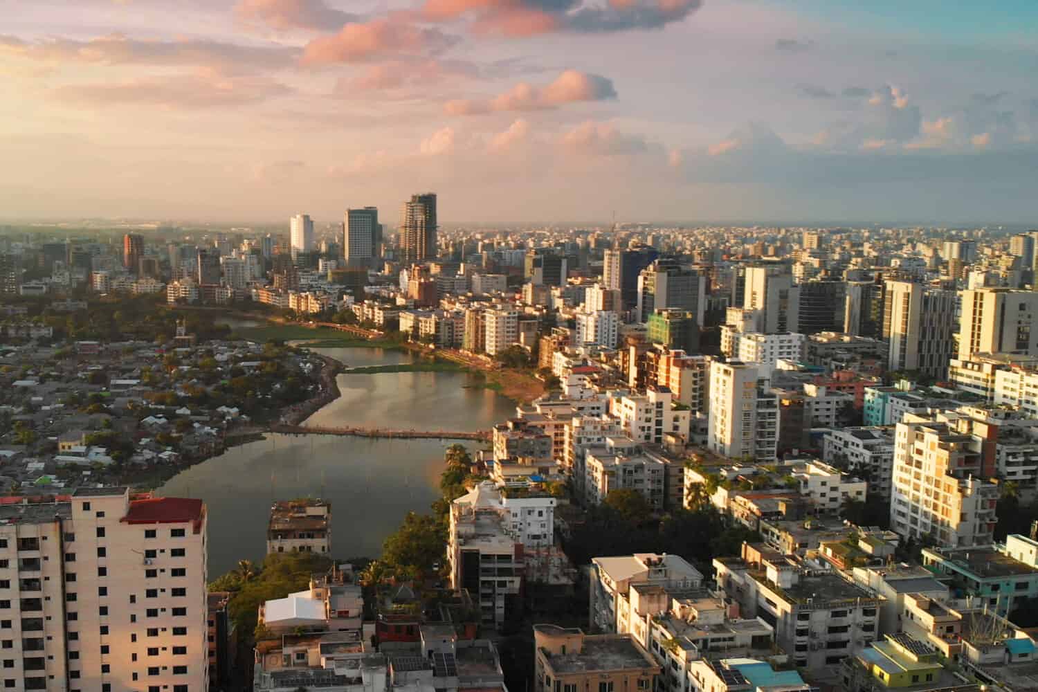 Dhaka skyline from a bird's eye view