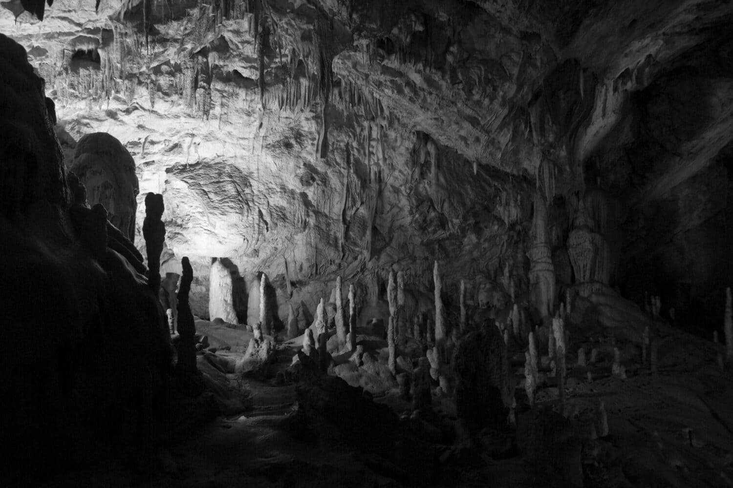 Light from a corner of Postojna cave, Slovenia