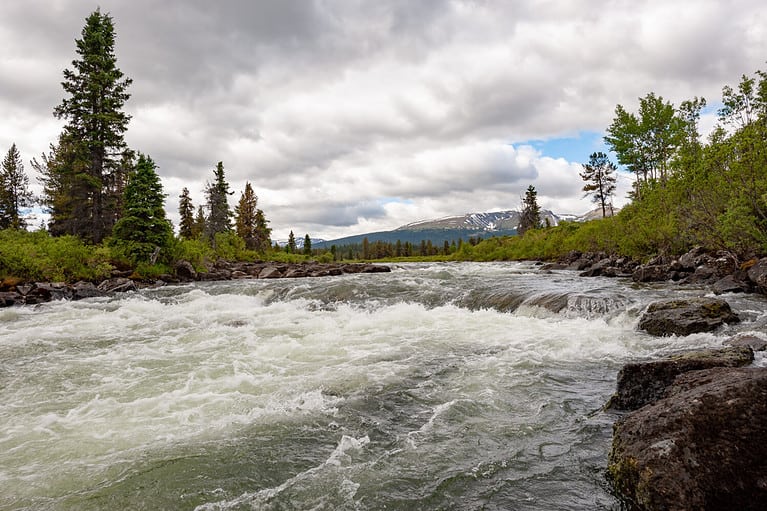 Stikine river in Spatsizi Plateau Wilderness Provincial Park, BC, Canada