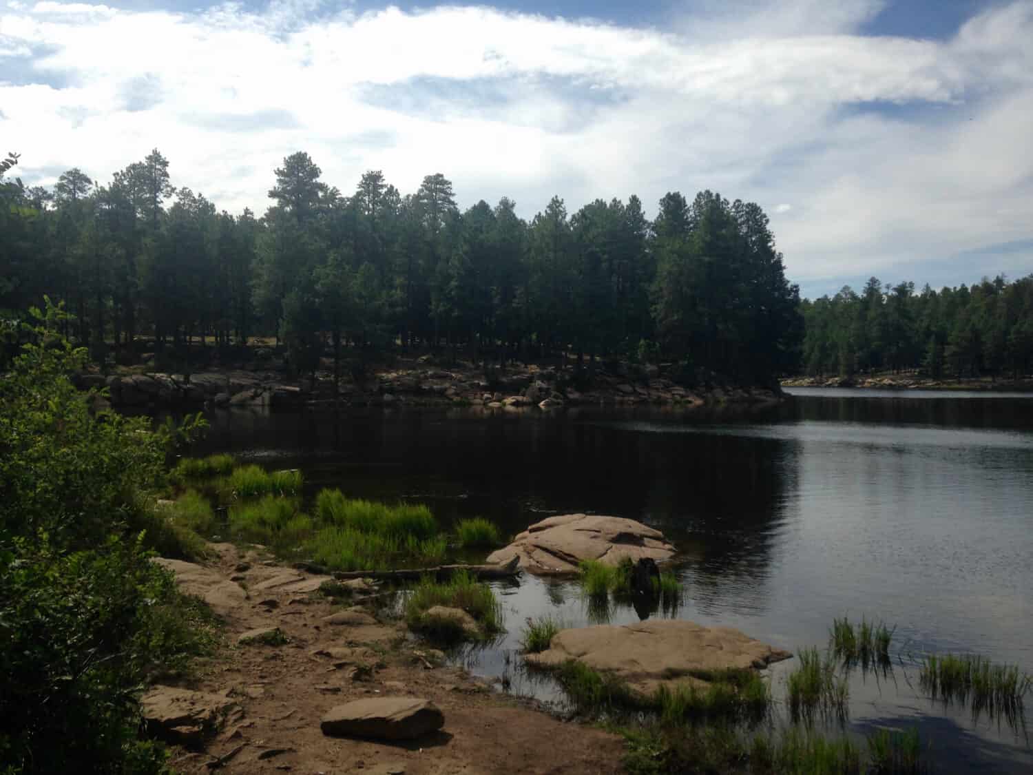 Summertime at Woods Canyon Lake on the Mogollon Rim in the Apache Sitgreaves National Forest, northern Arizona