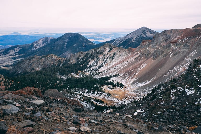 Humphrey's Peak Arizona, Hiking Arizona Mountain Range in Winter