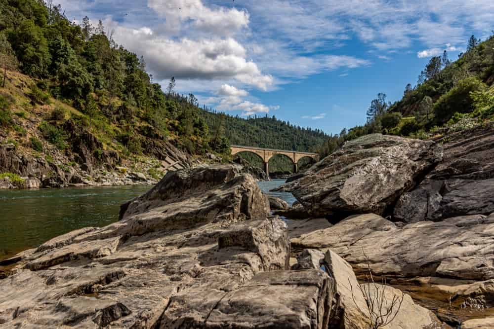 Mountain Quarries Railroad Bridge completed in 1912 ~ it crosses the American River in the foothills of the Sierra Nevadas in Auburn, California
