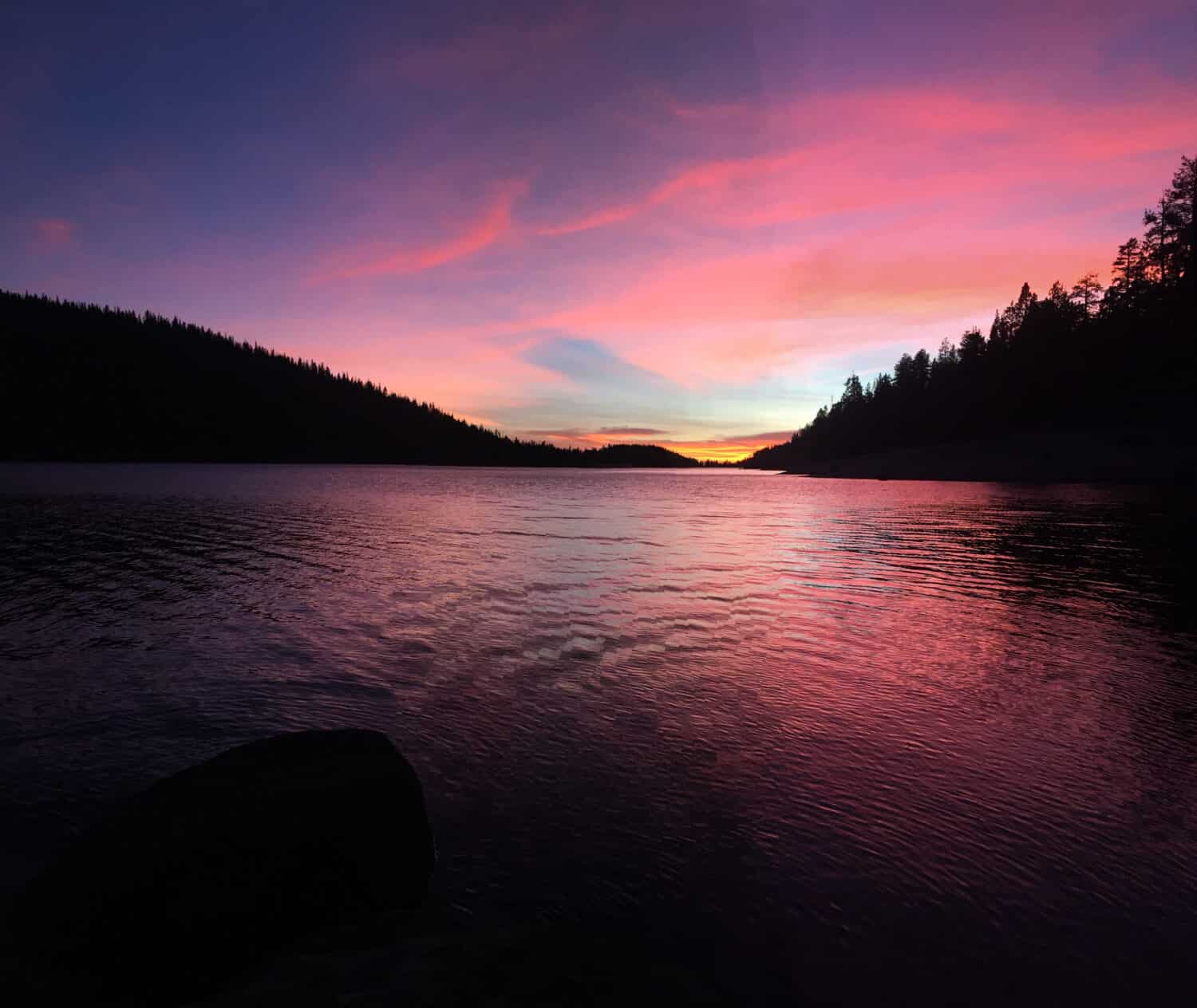 Sunset at Shaver Lake, CA