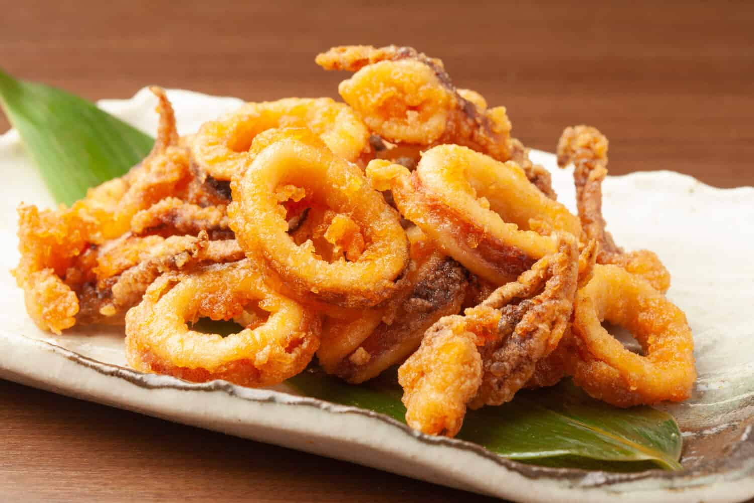deep fried squids on a plate