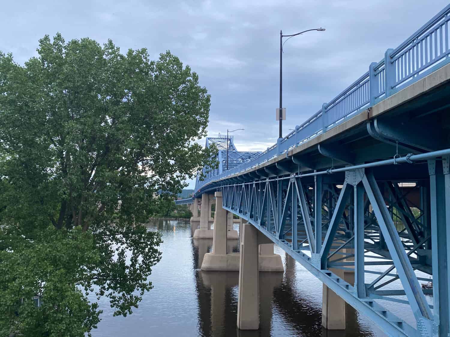 Cass Street Bridge in La Crosse, WI, on the Mississippi River