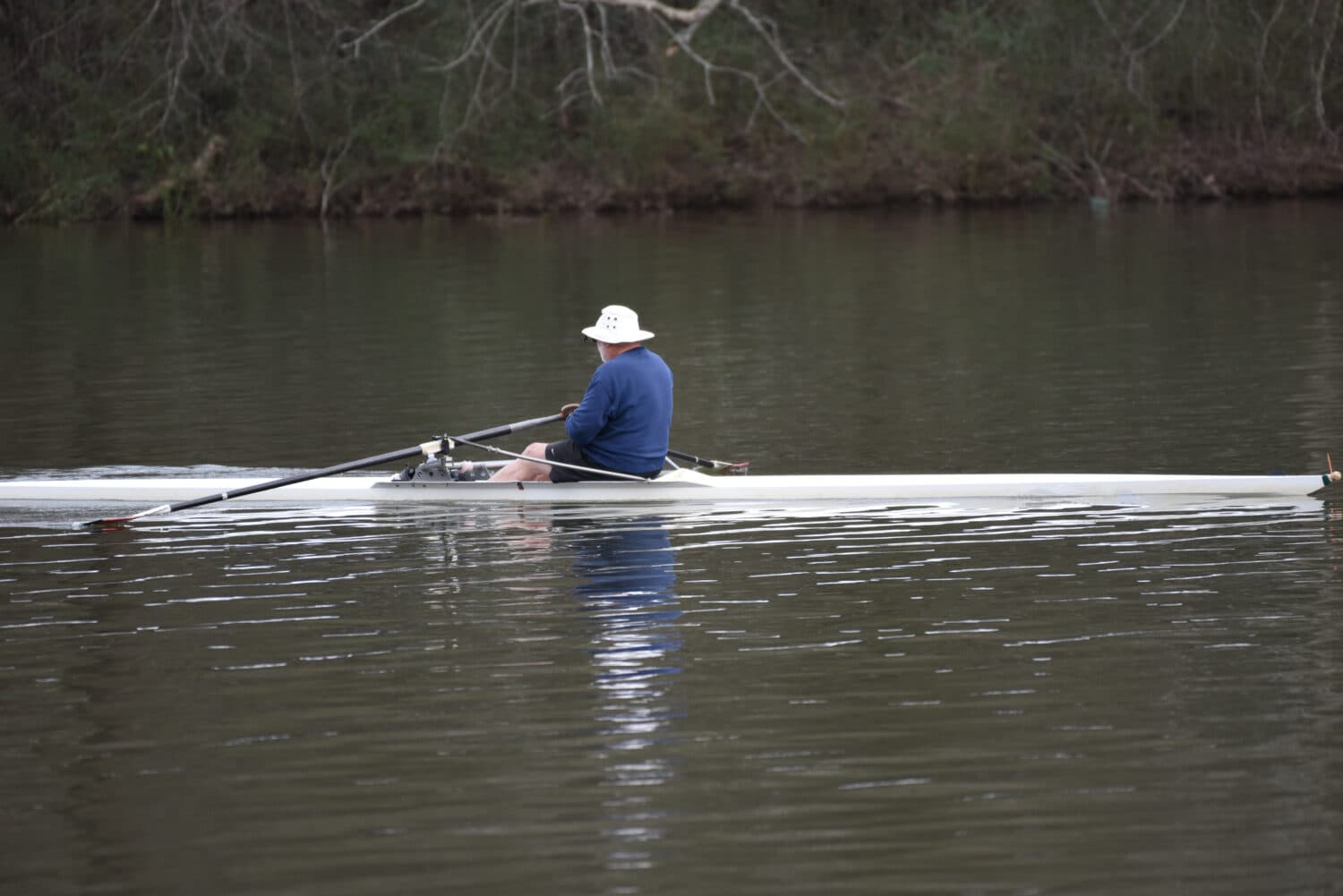 Man Rowing on the Chattahoochee River