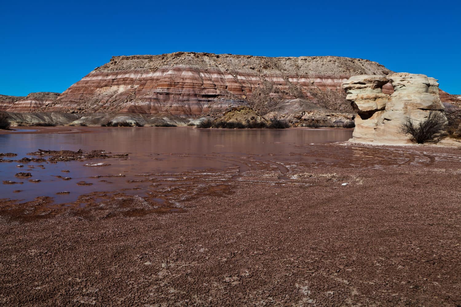 Horse Bench Reservoir: Moonshine Wash in San Rafael desert near Green River, Utah